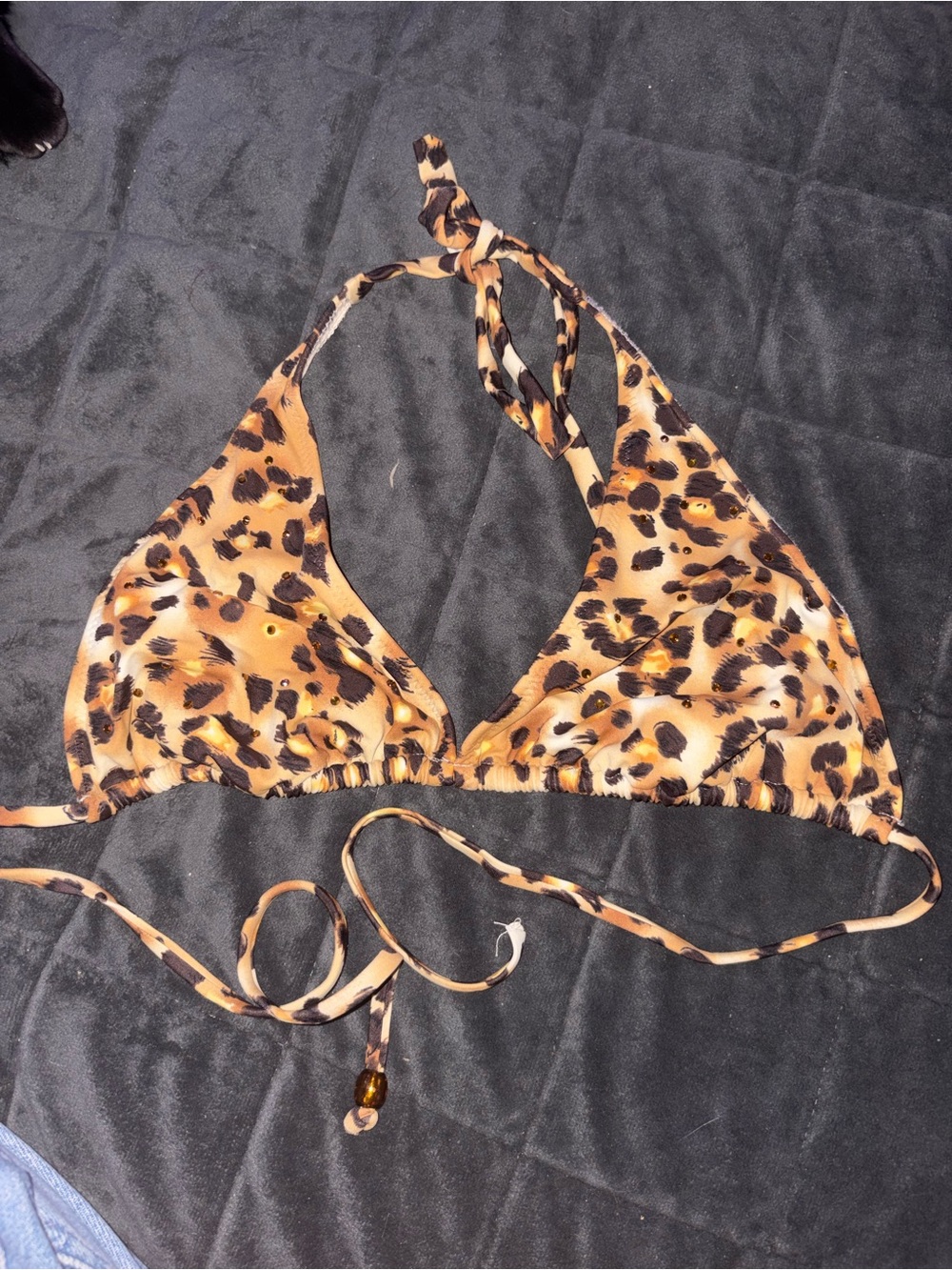 Women’s Leopard Print Triangle Swim Top